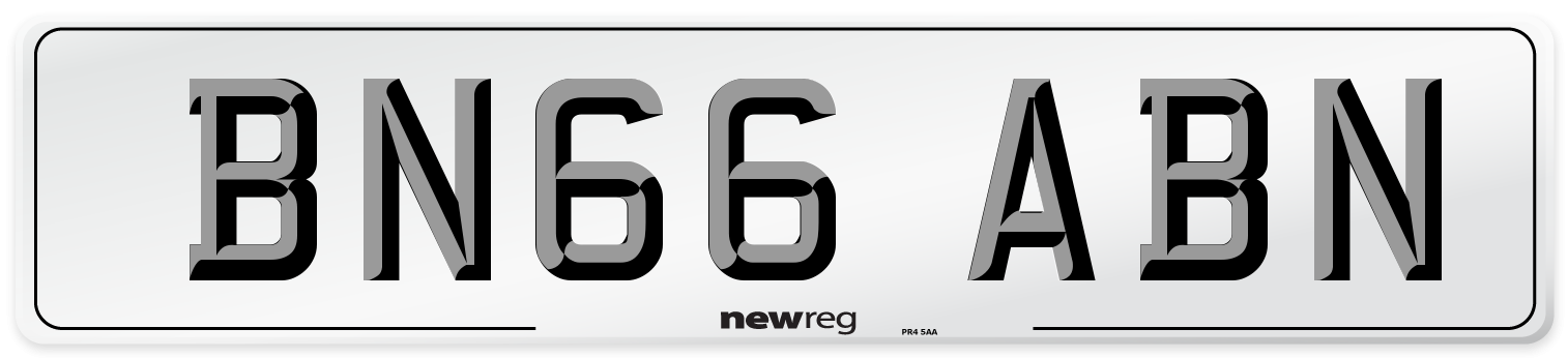 BN66 ABN Number Plate from New Reg